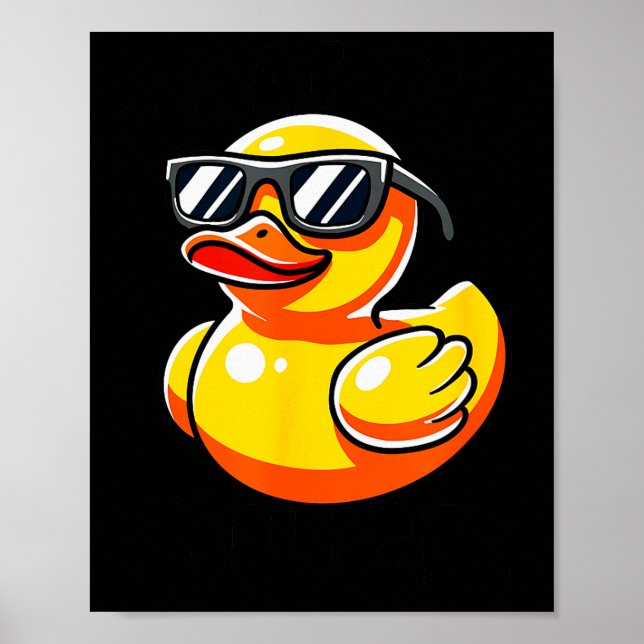 What The Duck Owner I Love Ducks Lover Funny Rubbe Poster (Front)