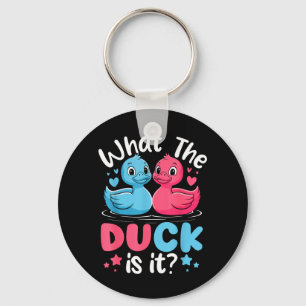 What The Ducks is Baby Gender Reveal Party Baby Key Ring