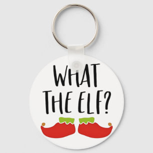 What the Elf Funny Christmas Elf Santa Claus  Key Ring