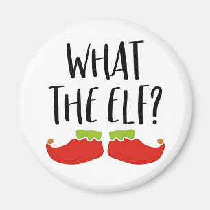 What the Elf Funny Christmas Elf Santa Claus Magnet