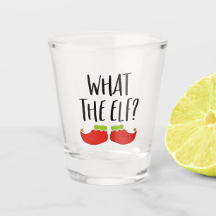 What the Elf Funny Christmas Elf Santa Claus Shot Glass