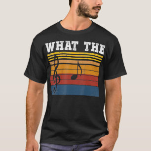 What The F Musical Note Retro Vintage T-Shirt