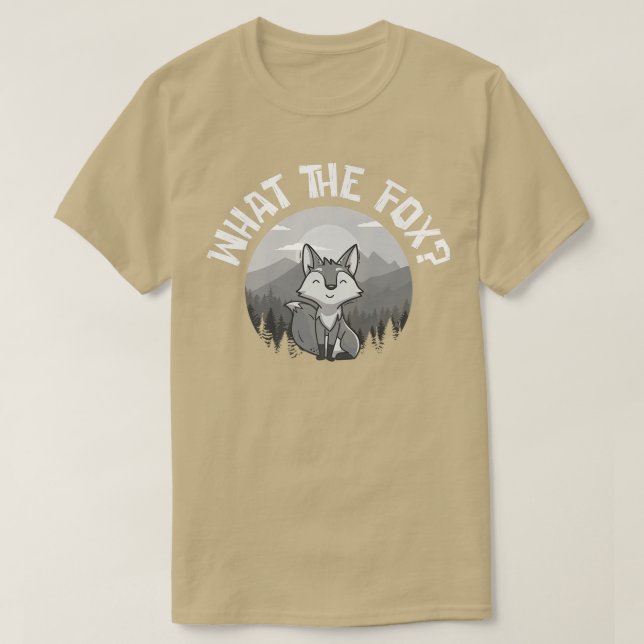 What The Fox Lover, Funny Animal For Men Women, Re T-Shirt (Design Front)