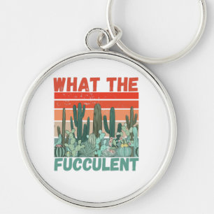 What the fucculent cactus succulents gardening key ring