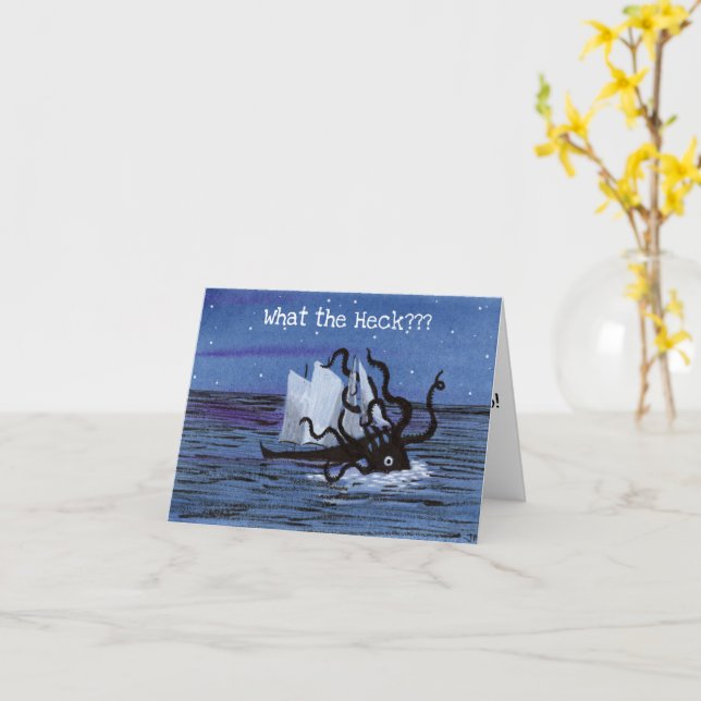 What the Heck Card (Yellow Flower)