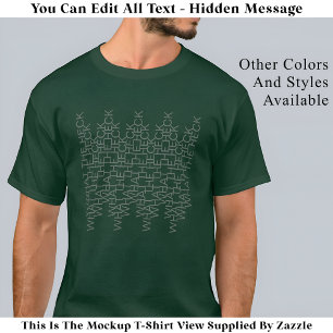 What The Heck Hidden Message 142GG Modern Trendy T-Shirt