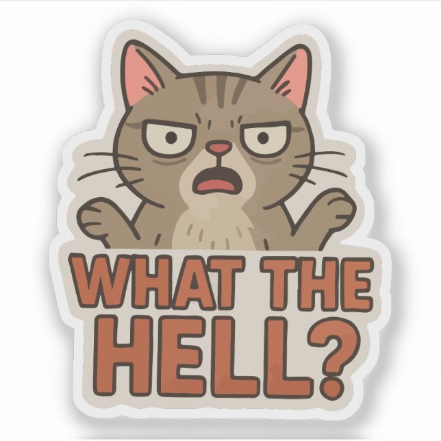 What the hell ? funny cat (Front)