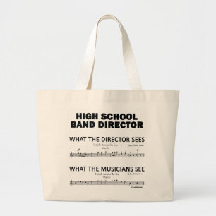 What the High School Band Sees Large Tote Bag