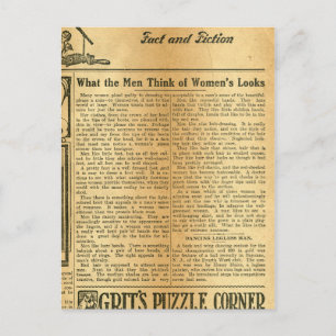 What the Men Think of Women's Looks 1907 Postcard