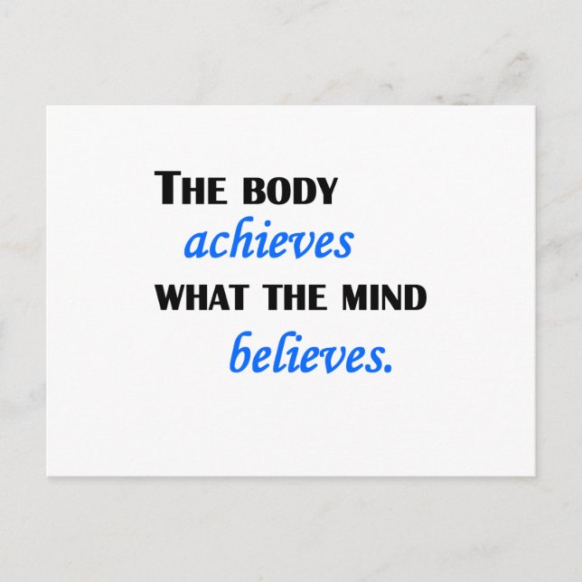 What The Mind Believes Postcard (Front)