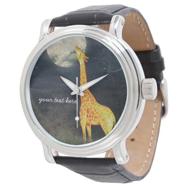 What the moon tastes like? Giraffe and Moon Watch (Angled)