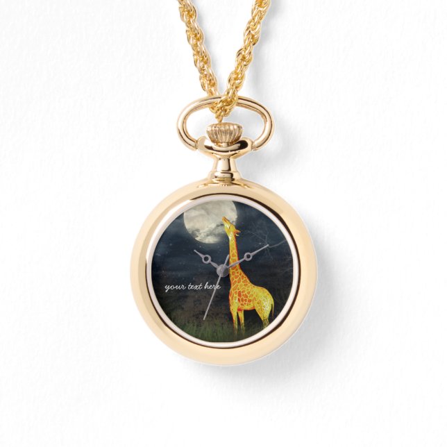 What the moon tastes like? Giraffe and Moon Watch (Front)
