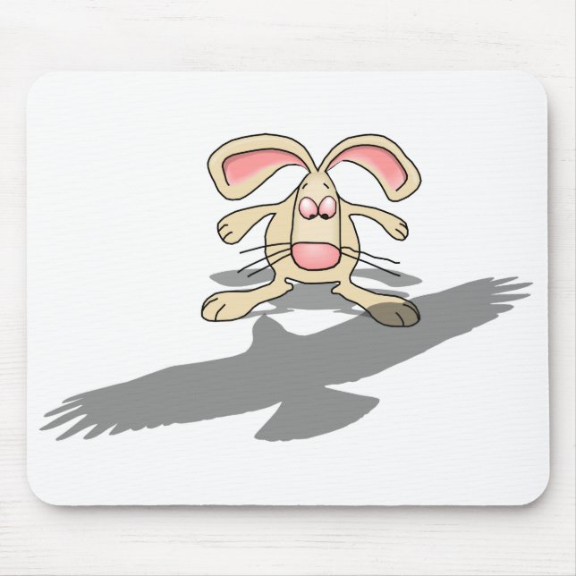 What the...? Rabbit Cartoon Mousepad (Front)