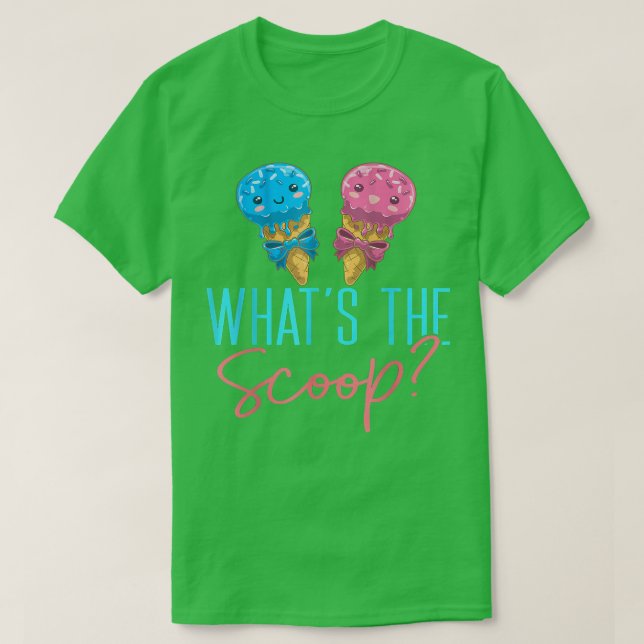 What the Scoop Ice Cream Gender Reveal Party baby  T-Shirt (Design Front)