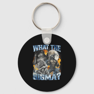 What The Sigma Cool Funny Alpha Wolf Werewolf Boot Key Ring