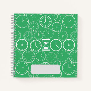 What time is it.b Green BG Notebook