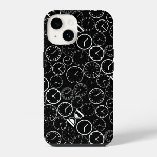 What time is it.b L Black BG iPhone 14 Case