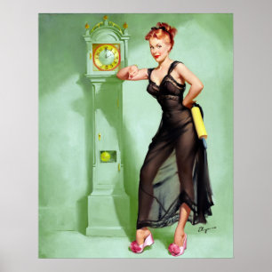What Time Is It? Pin Up Poster