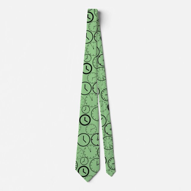 What time is it.wx4 L Green BG Tie (Front)