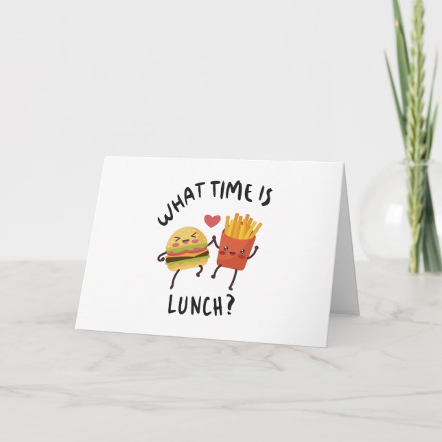 What time is lunch card (Front)