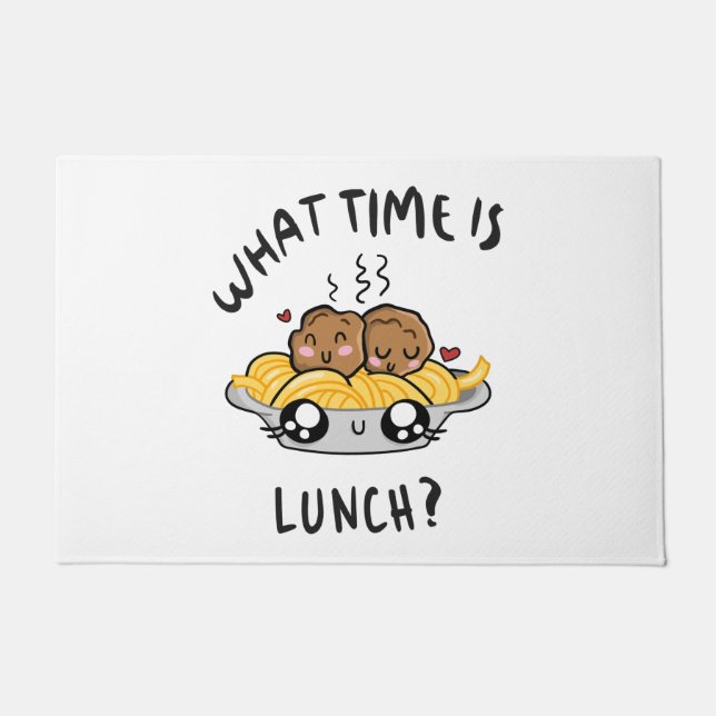 What Time Is Lunch Doormat (Front)