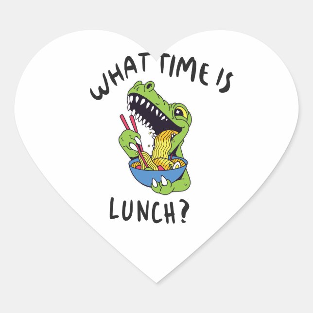 What time is lunch heart sticker (Front)