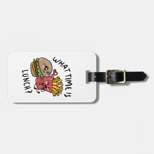 What time is lunch luggage tag (Front Horizontal)