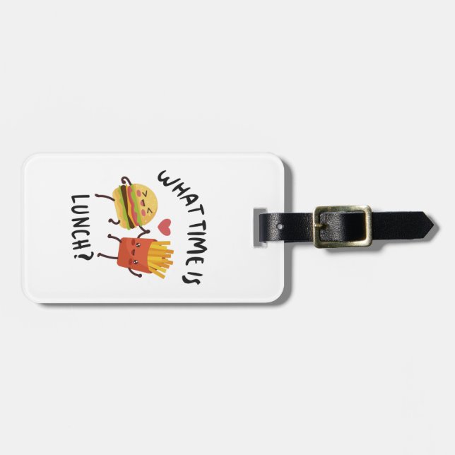 What time is lunch luggage tag (Front Horizontal)