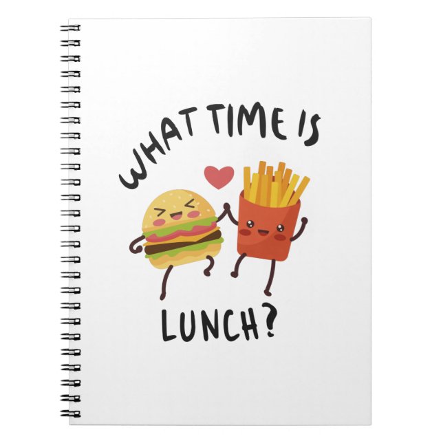What time is lunch notebook (Front)