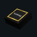 What to Give Person Who Has Everything: Nothing Gift Box<br><div class="desc">Give the gift of laughter to the woman or man who has everything and wants nothing. This elegant black white and gold gift box is the perfect gift. You can give them "nothing" when you present this empty gift box that says nothing on top. The gold look border is not...</div>