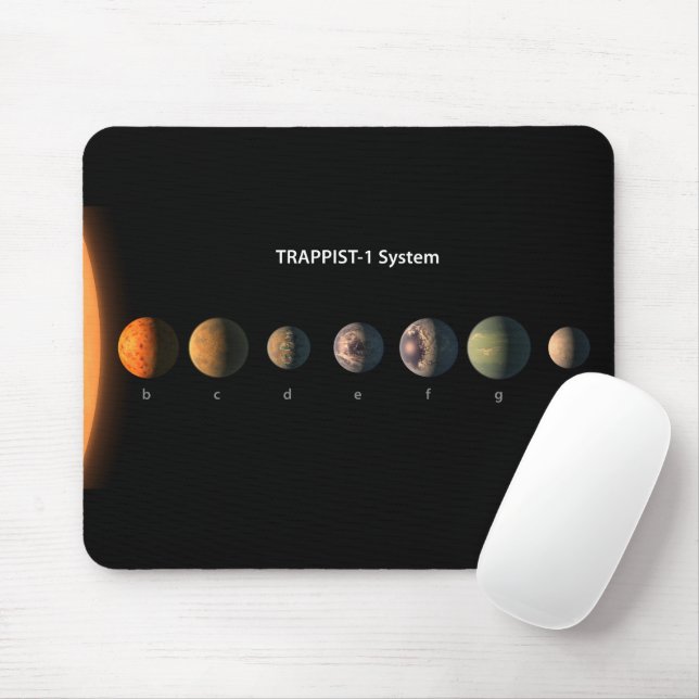 What Trappist-1's Seven Planets Might Look Like. Mouse Pad (With Mouse)
