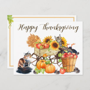 What Turkey?  Innocent Cats, Happy Thanksgiving,  Card