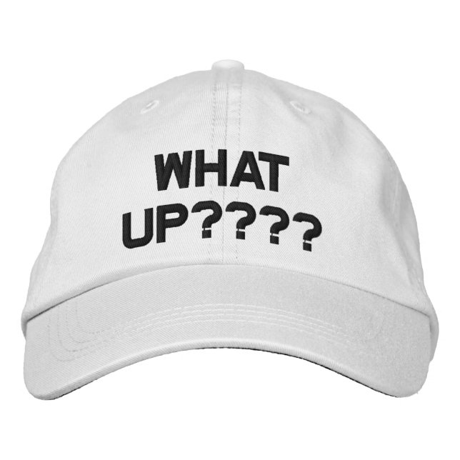 What Up Logo, Adjustable Baseball Cap (Front)