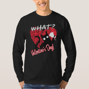 What Valentine's Day Heart With Cat And Rose Cats T-Shirt