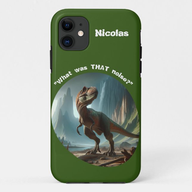 "What was THAT Noise?" Customisable Dino   Case-Mate iPhone Case (Back)