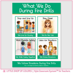 What We Do During Fire Drills Teacher Anchor Chart