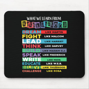What We Learn From Black History African American Mouse Pad