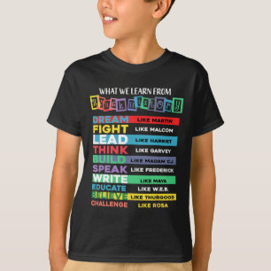 What We Learn From Black History African American  T-Shirt