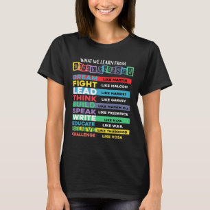 What We Learn From Black History African American T-Shirt