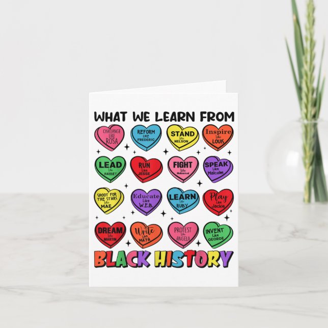 What We Learn From Black History Juneteenth Melani Card (Front)