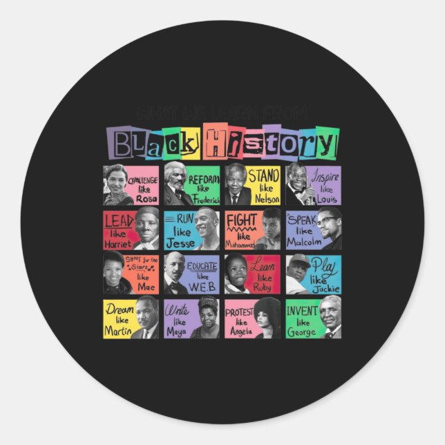 What We Learn From Black History Sticker  (Front)