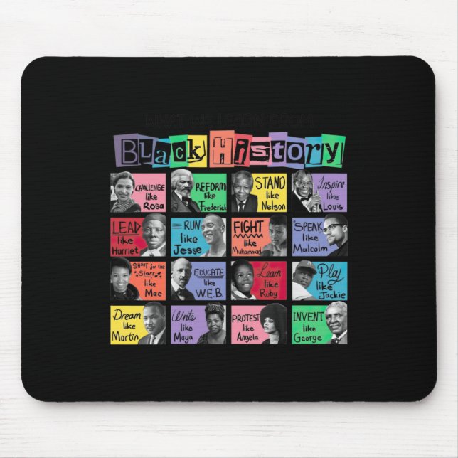 What We Learn From Black History Sticker  Mouse Pad (Front)