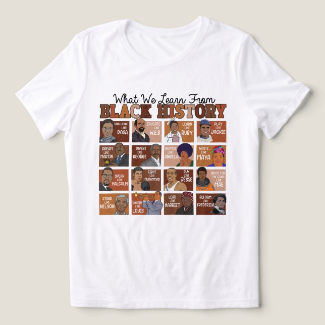 What We Learn From Black History Tri-Blend Shirt (Design Front)