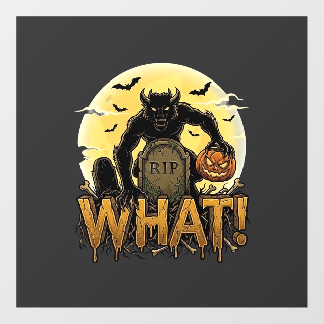 What Werewolf Pumpkin Tombstone Full Moon (Sheet)