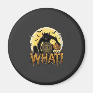 What Werewolf Pumpkin Tombstone Full Moon Magnet