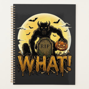 What Werewolf Pumpkin Tombstone Full Moon Planner