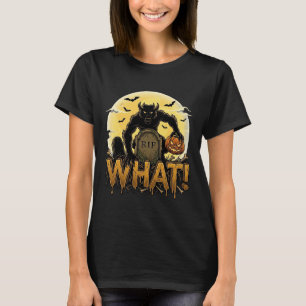 What Werewolf Pumpkin Tombstone Full Moon T-Shirt