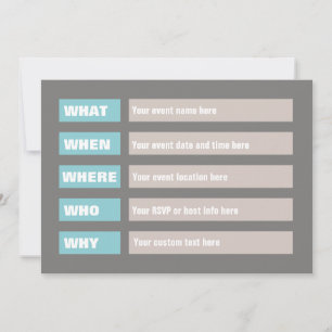 What When Where Invitation
