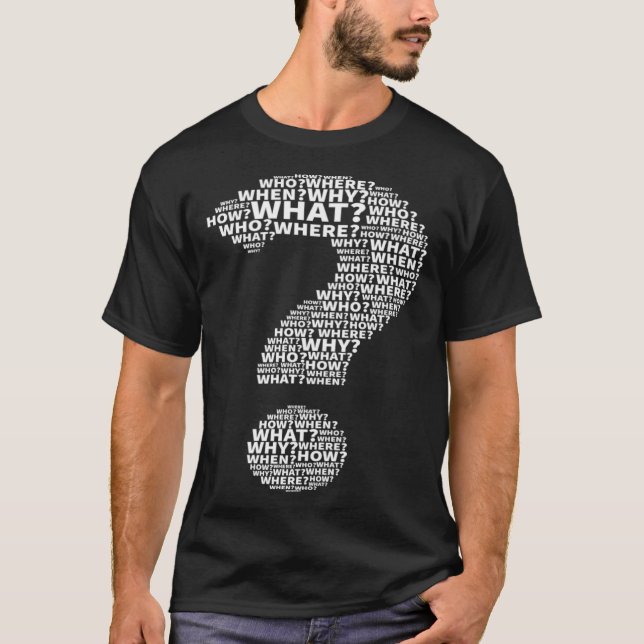What Where I Question Mark Punctuation School Puzz T-Shirt (Front)