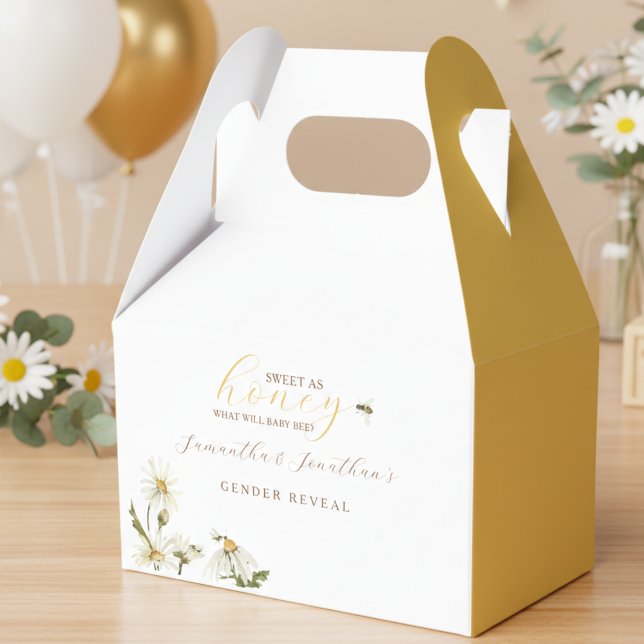 What Will Baby Be Gender Reveal Favour Box (Honey Bee Gender Reveal Favor Box)
